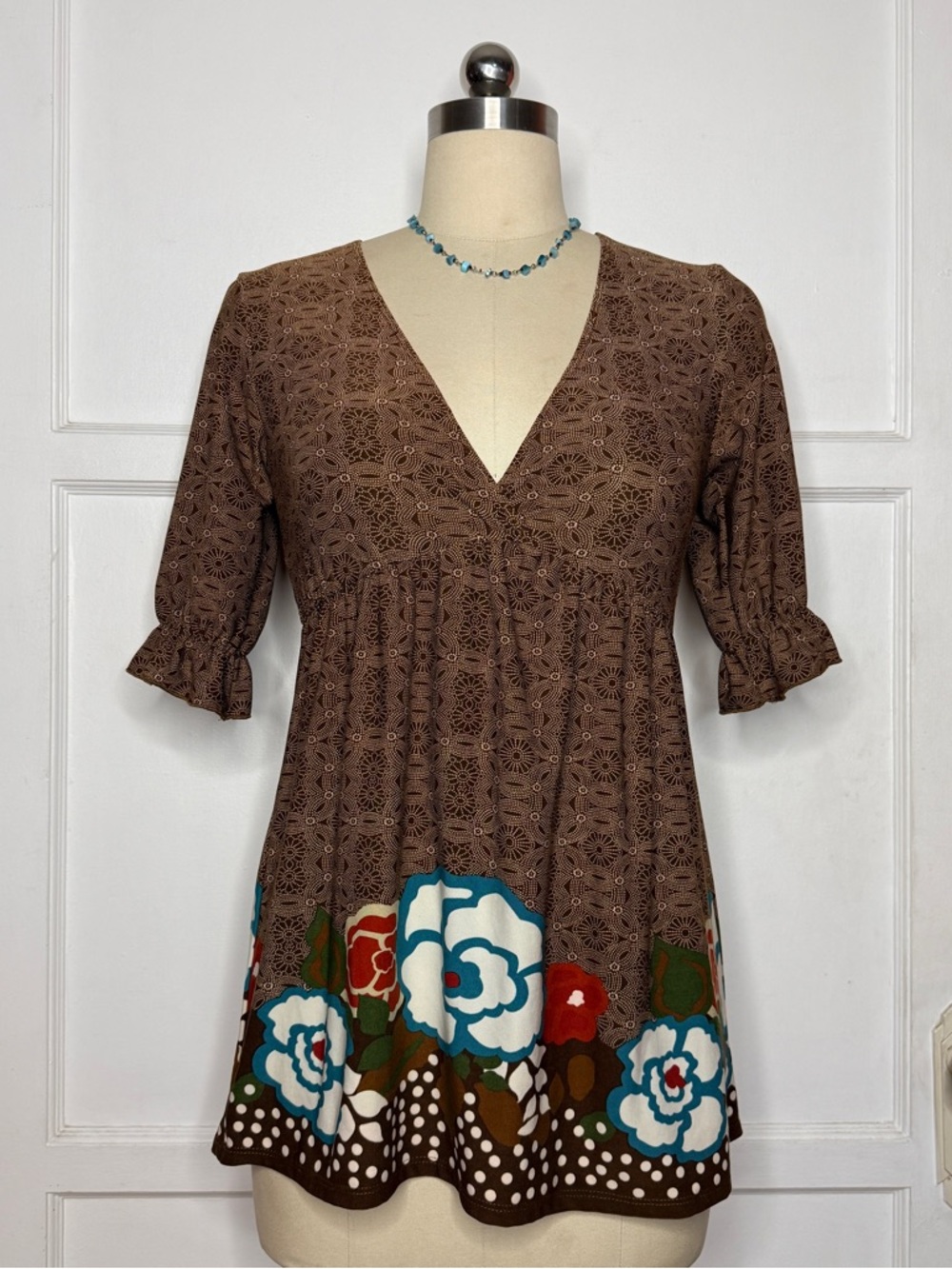 Hot Tempered brown boho top